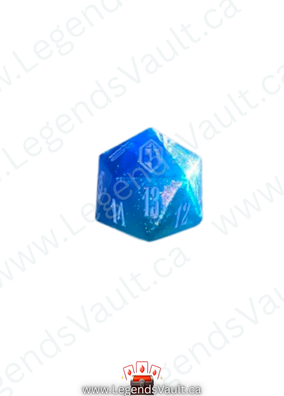 Gift Bundle Crystal Blue D20 Dice